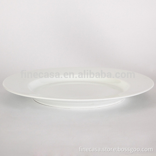 10.5 Inches Luxury Fine White Porcelain Wholesale Bulk White Dinner Plate
